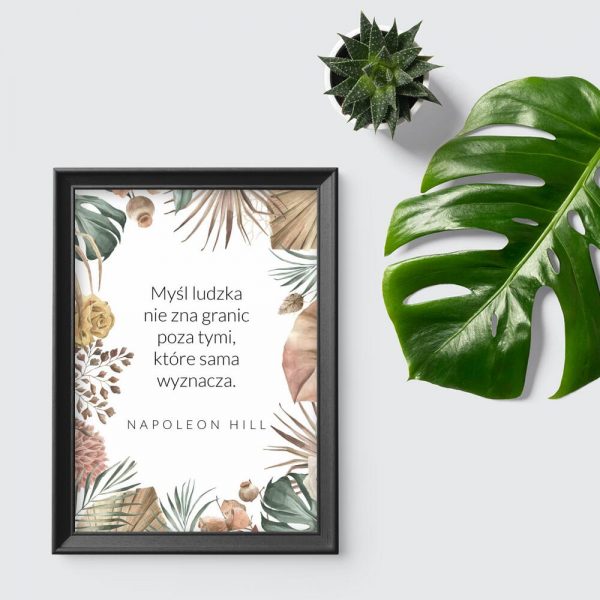 Plakat z sentencją Hilla