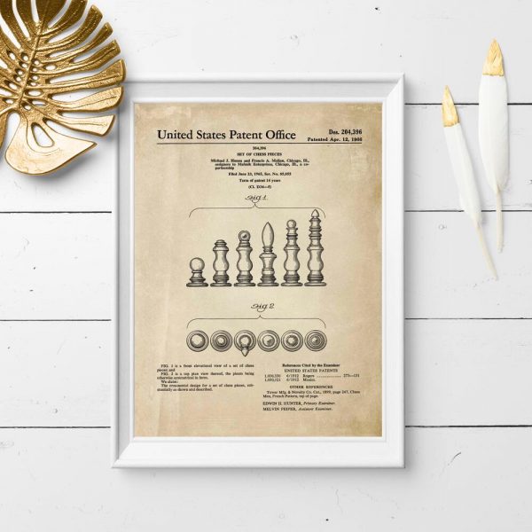 Plakat z szachami do salonu