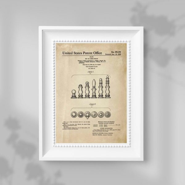 Plakat z szachami na prezent