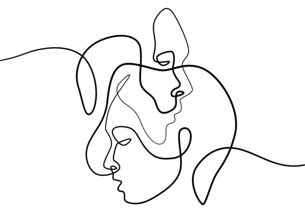 Plakat z twarzami ludzi