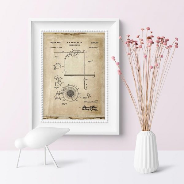 Plakat z urządzeniem dla wędkarza