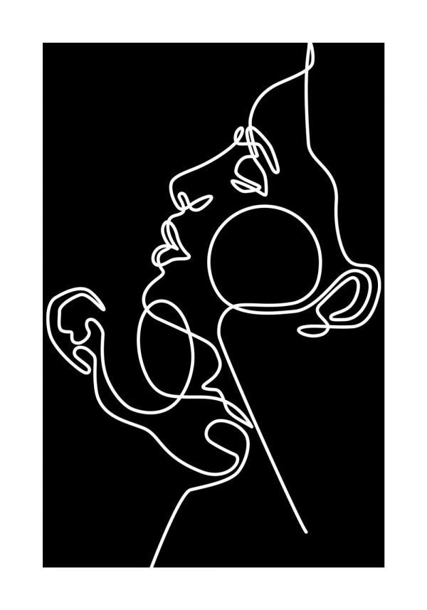 Plakat z zakochanymi