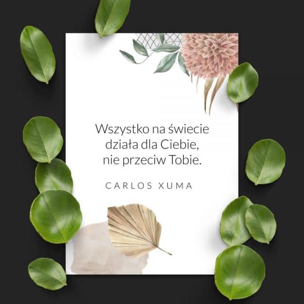 Plakat z życiowym motto