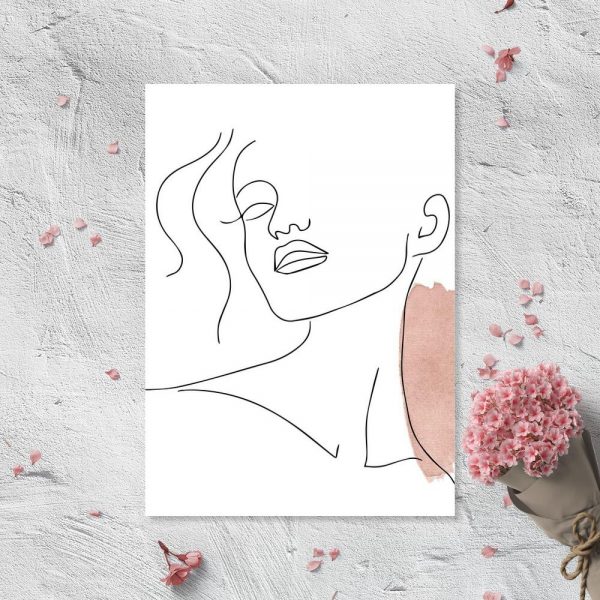 Plakat ze szkicem twarzy