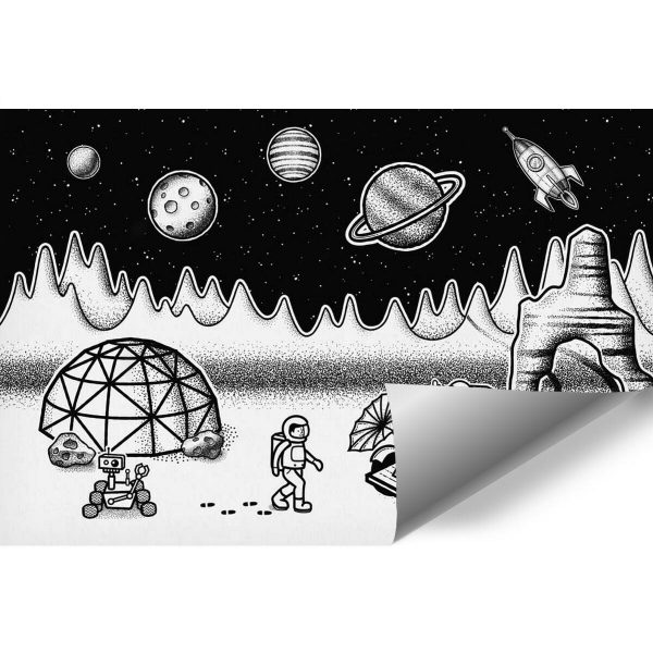 Tapeta z kosmiczną stacją