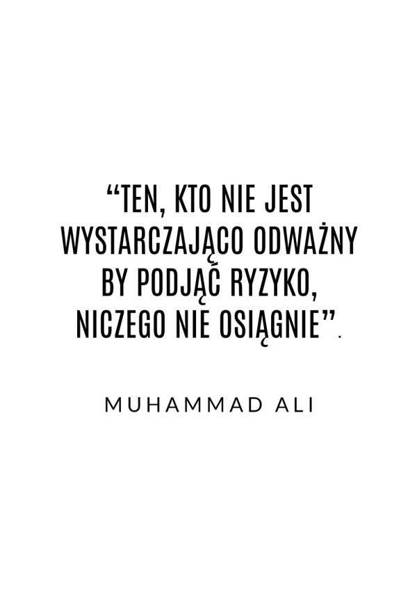 Plakat cytat - M. Ali