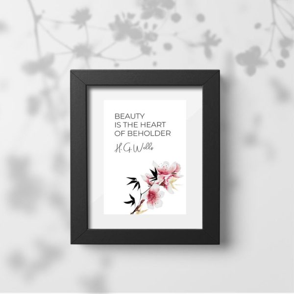 Plakat do oprawienia z motywem cytatu Wellsa