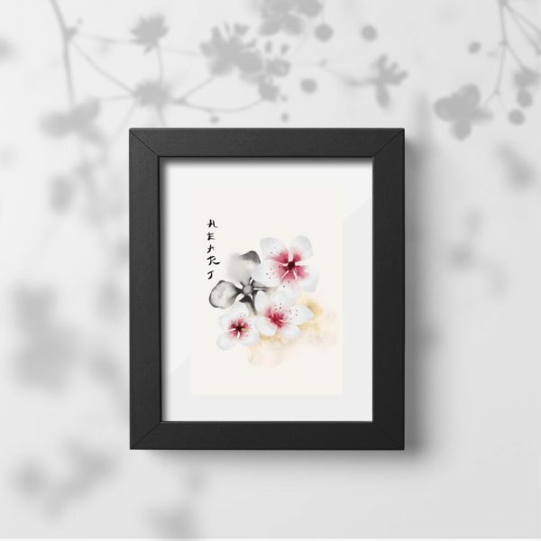 Plakat kwiaty wiśni