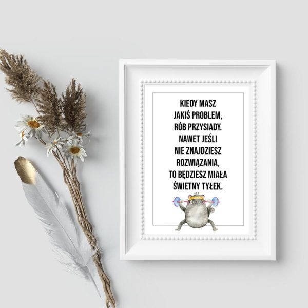 Plakat o sposobach na zgrabny tyłek