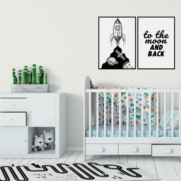 Plakat: to the moon and back