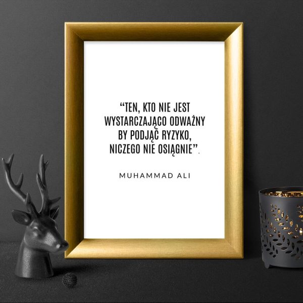 Plakat z cytatem o odwadze