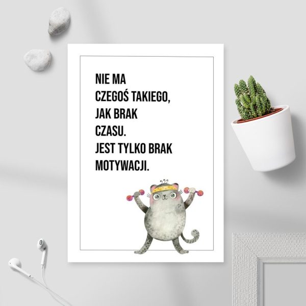 Plakat z dewizą o motywacji