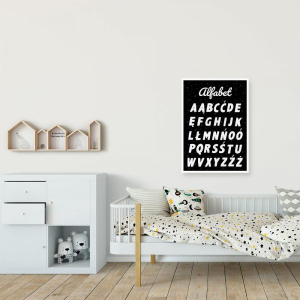 Plakat z literami