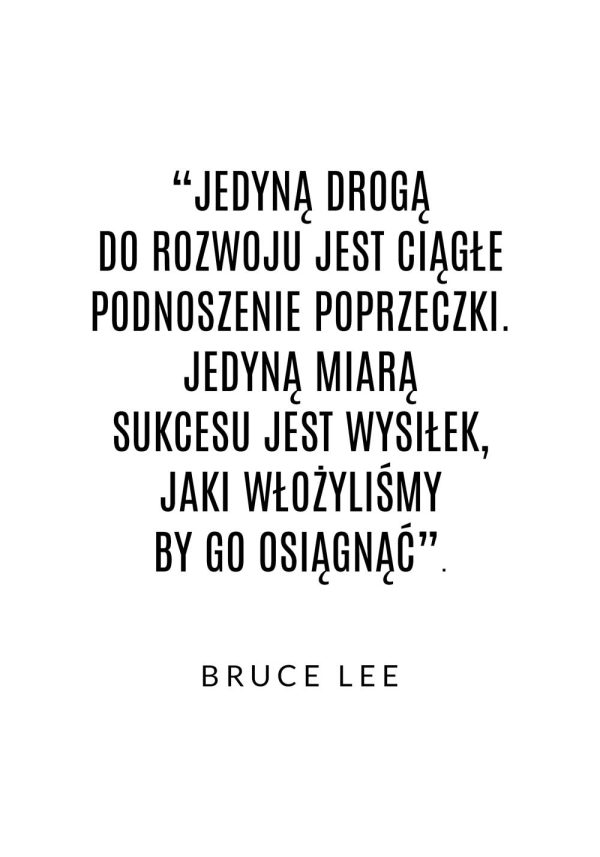Plakat z maksymą - Bruce Lee