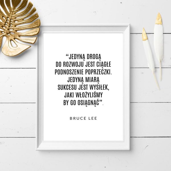 Plakat z maksymą do przedpokoju - Bruce Lee