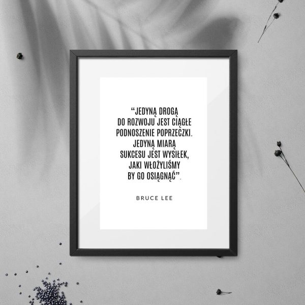 Plakat z maksymą do sypialni