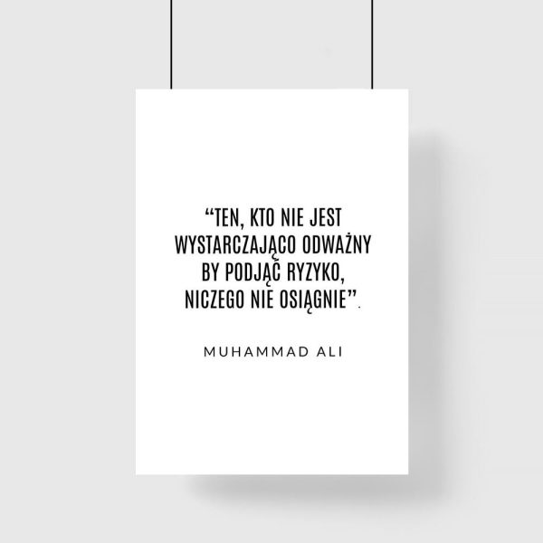 Plakat z maksymą o odwadze