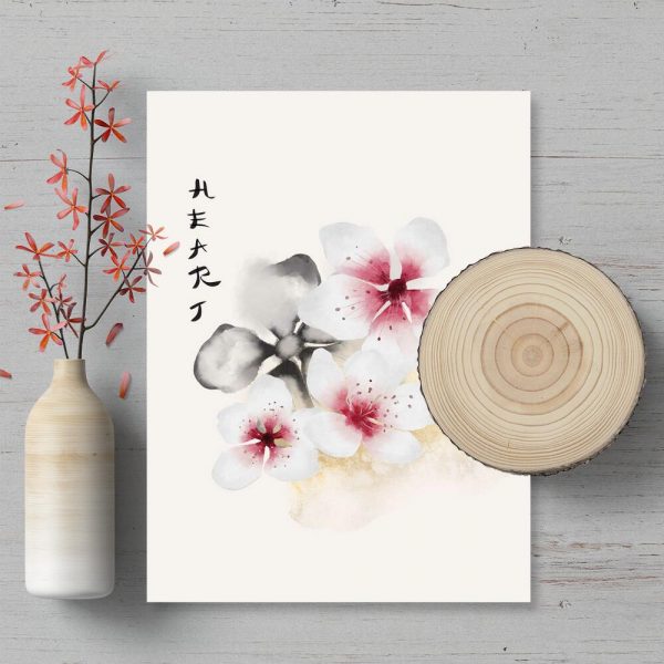 Plakat z motywem kwiatowym