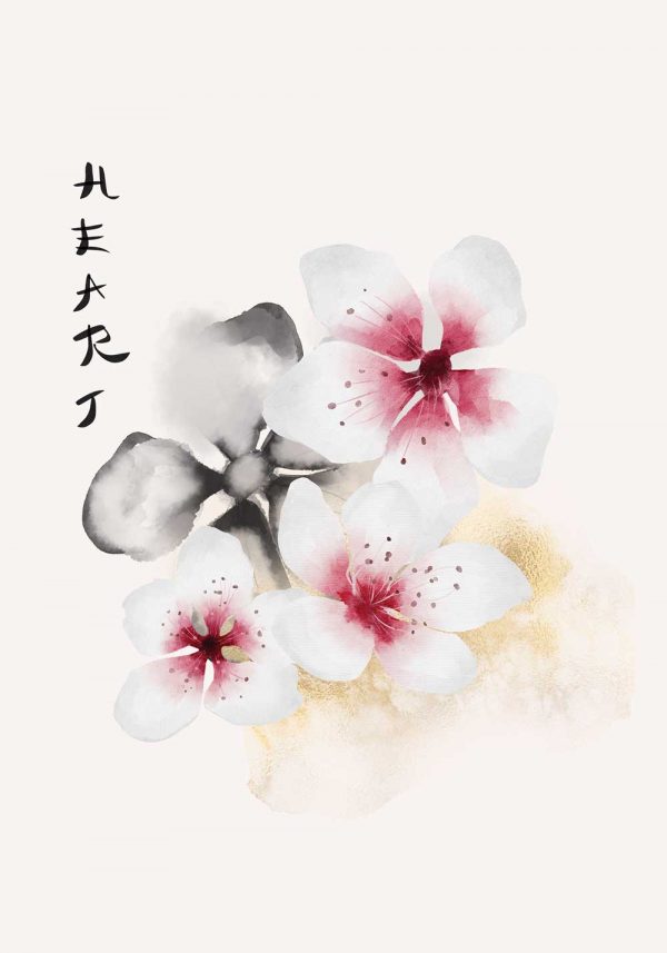 Plakat z napisem: heart