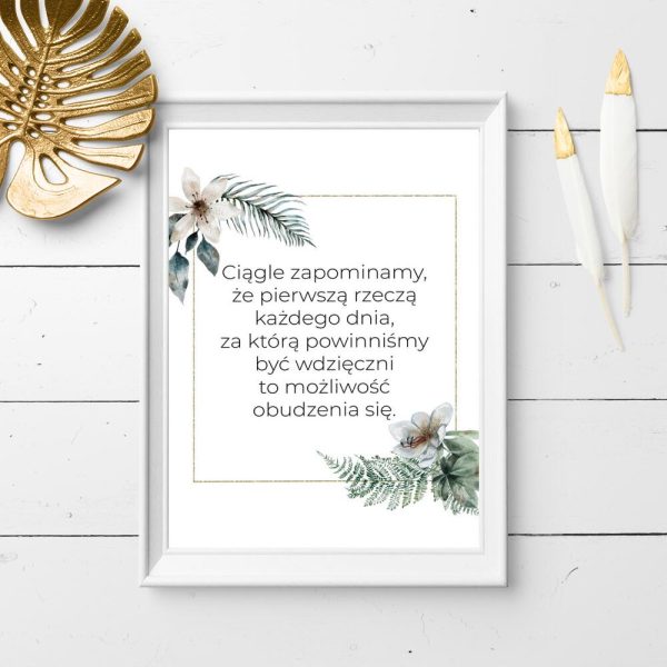 Plakat z sentencją
