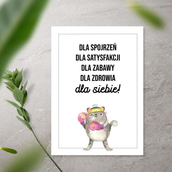 Plakat z sentencją życiową