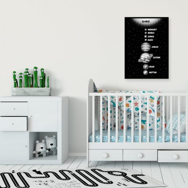 Plakat z układem słonecznym