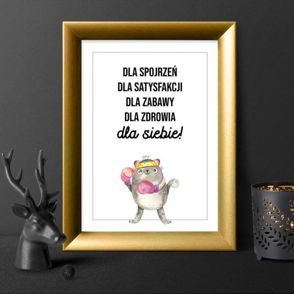 Plakat ze złotą myślą