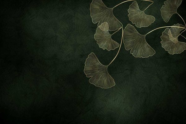 Fototapeta ze złotą rośliną