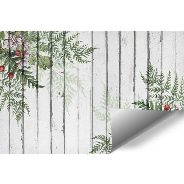 Tapeta - Jarzębina i bawełna