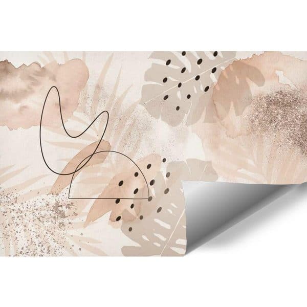 Tapeta z motywem liści monstery