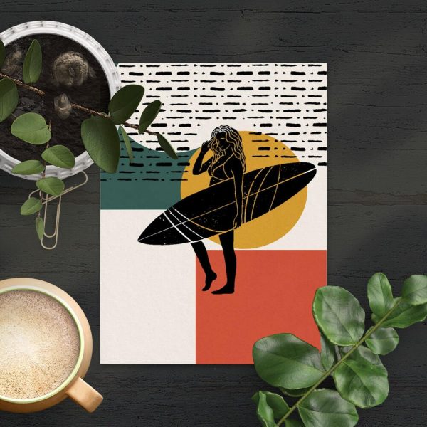 Plakat dziewczyna z deską