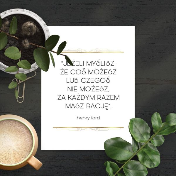 Plakat motywacyjny do przedpokoju