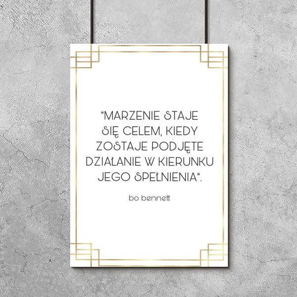 Plakat motywacyjny do salonu