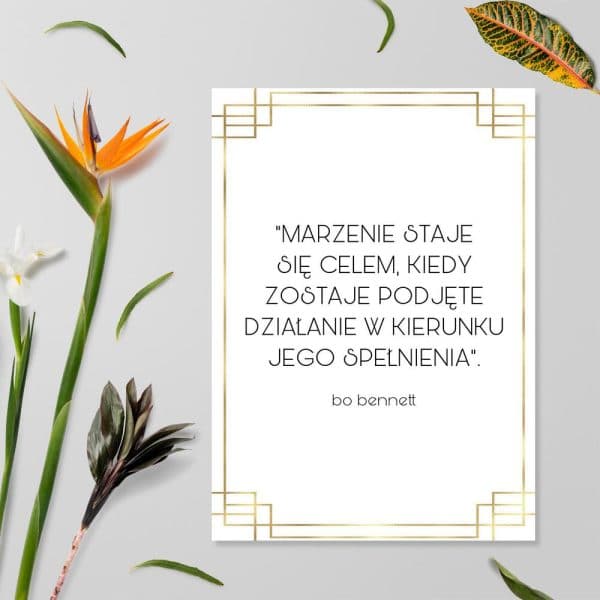 Plakat motywacyjny do sypialni