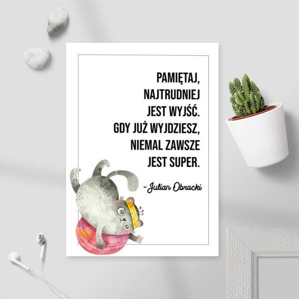 Plakat motywujący do pokoju - Julian Obracki