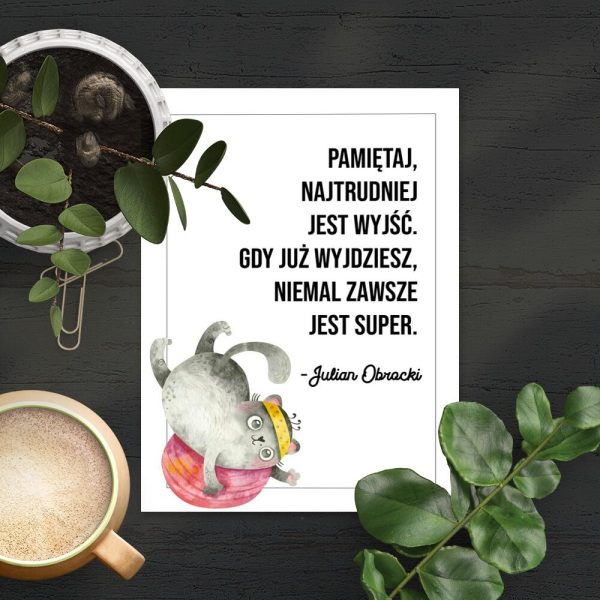 Plakat motywujący do sypialni - Julian Obracki