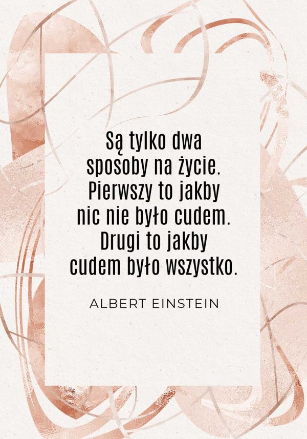 Plakat z cytatem - Albert Einstein