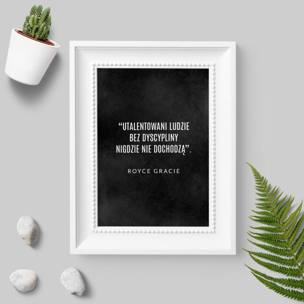 Plakat z cytatem do pokoju - Royce Gracie