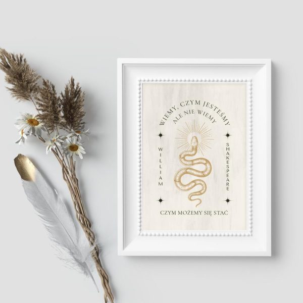 Plakat z cytatem do przedpokoju