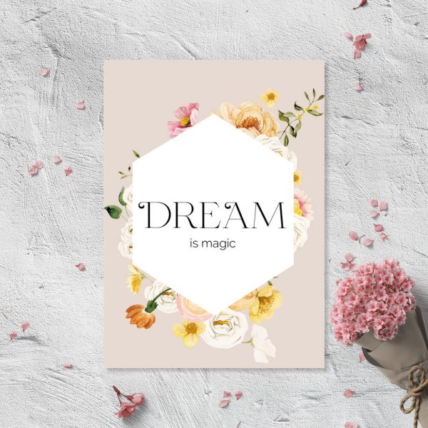 Plakat z cytatem do sypialni