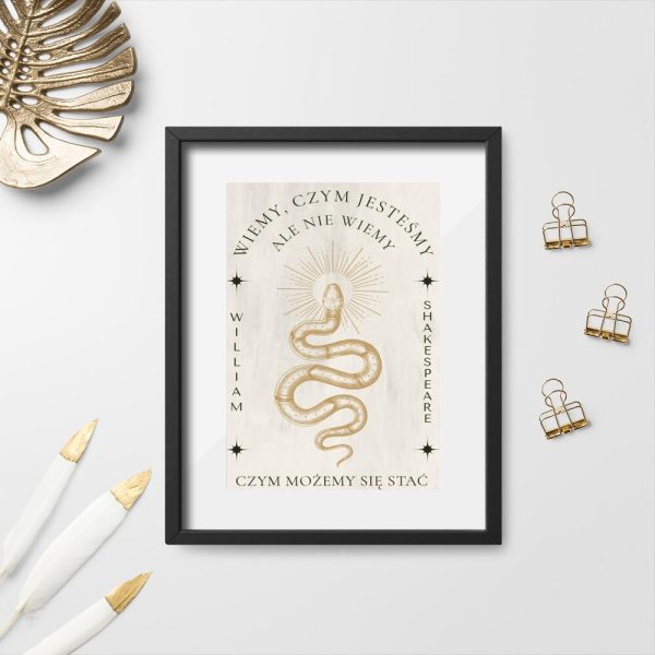 Plakat z cytatem do sypialni