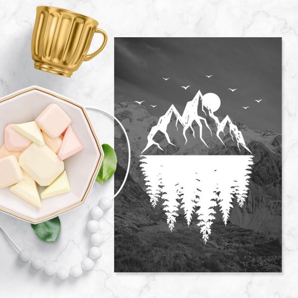 Plakat z górami do pokoju