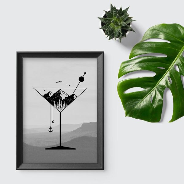 Plakat z górami do przedpokoju