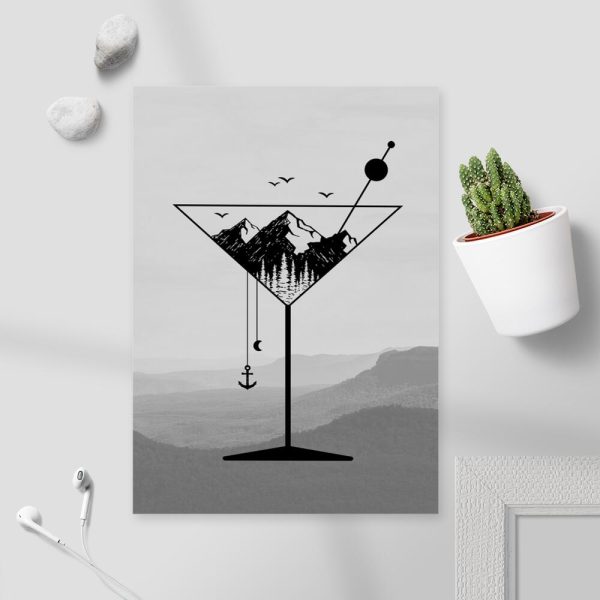 Plakat z górami do sypialni