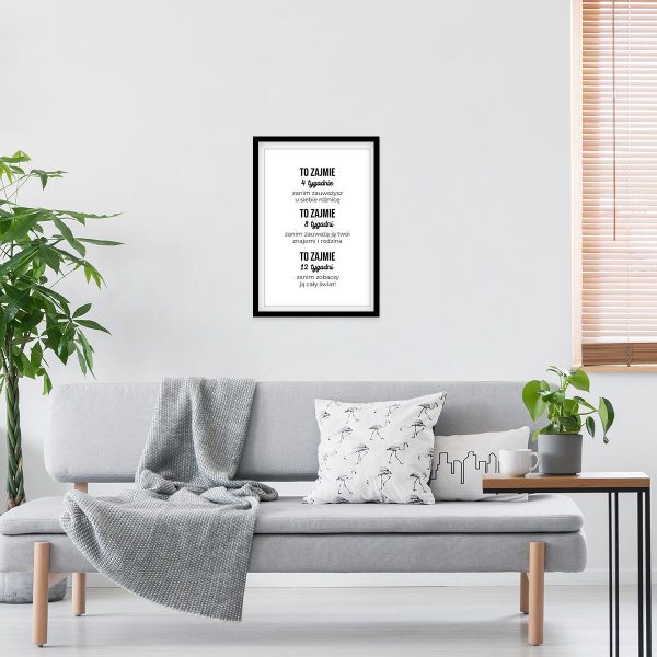 Plakat z inspirującą maksymą do salonu