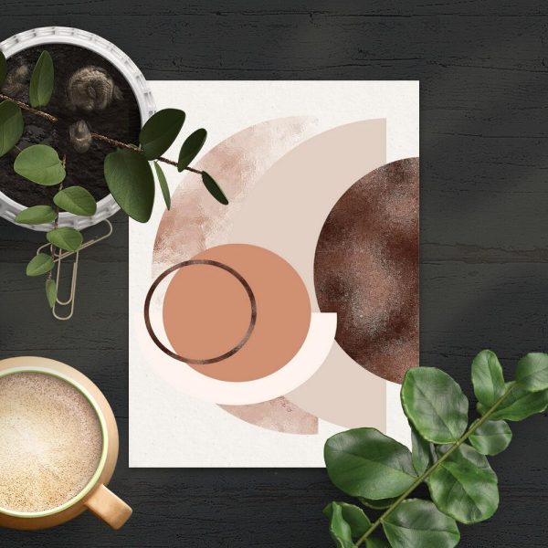 Plakat z kołami do sypialni