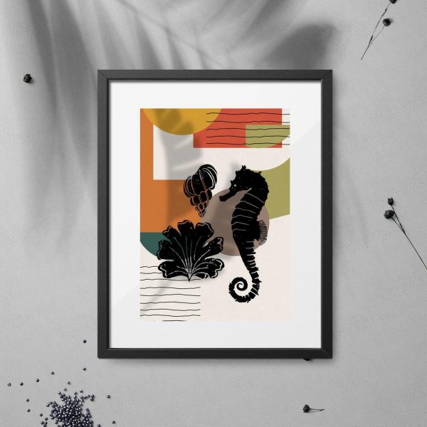 Plakat z konikiem morskim