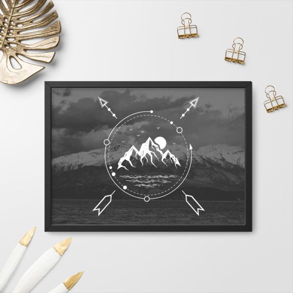 Plakat z krajobrazem gór do pokoju