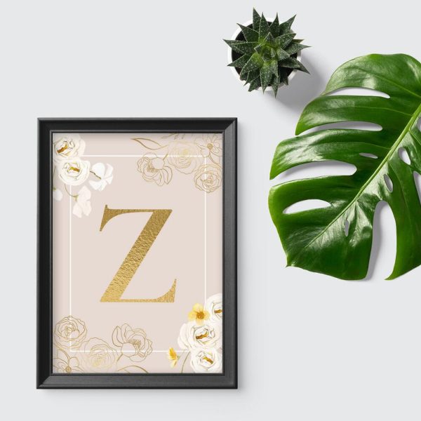 Plakat z literą do pokoju