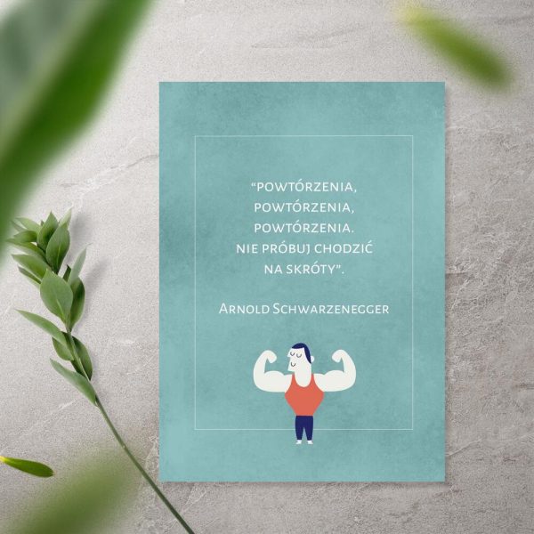 Plakat z maksymą do pokoju - Arnold Schwarzenegger